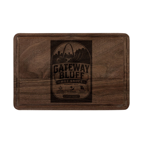 Engraved 'Gateway Bluff Hot Sauce' Wooden Cutting Board